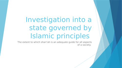 Investigation into states governed by Islam