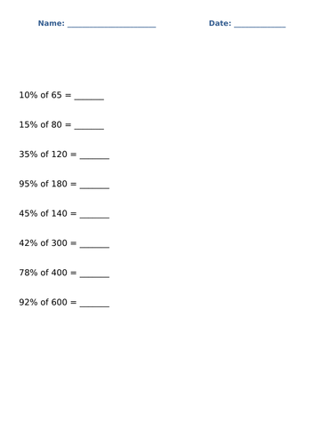 Emergency Lesson / Homework Year 6 Booklet Four – A set of sheets to Revise and Keep Busy