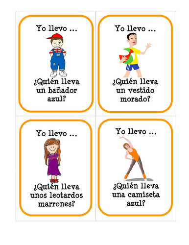 La ropa - ¿Quién lleva? - Card Game | Teaching Resources