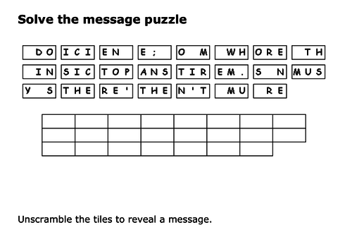 Solve the message puzzle from Louis Armstrong