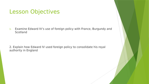 Edward IV Second Reign Foreign Policy