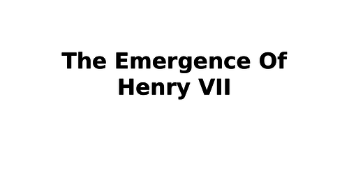 Wars of the Roses: The Emergence Of Henry VII