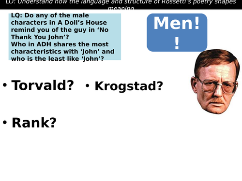 AQA A Level Rossetti and Ibsen unit - Dr Rank revision KS5