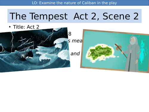 Shakespeare The Tempest Act 2 KS3/KS4