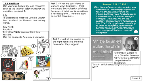 AQA B GCSE - 12.8 - Pacifism