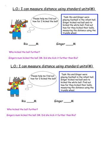 Measure year 1 AA and MAT length height and distance