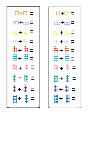 Doubling numicon worksheet year 1