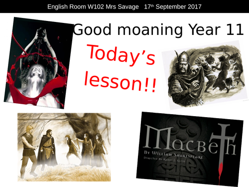 Macbeth Act 1 Scene 7 KS4 Should I kill Duncan or not?