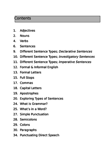 GCSE Grammar & Writing Booklet