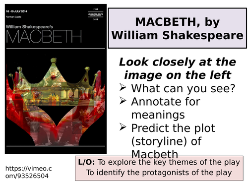 GCSE Macbeth 1st half - AQA Literature Paper 1