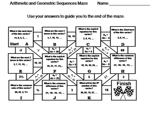 arithmetic-and-geometric-sequences-math-maze-teaching-resources