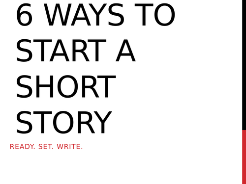 How to start and end a short story