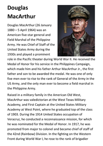 Douglas MacArthur visual data 6