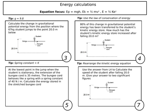 New GCSE - Physics Paper 1 Calculations