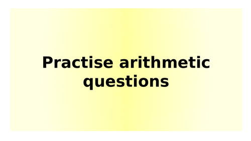 Year 2 SATs arithmetic practise presentation