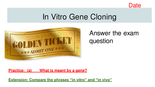 AQA In Vitro Gene Cloning