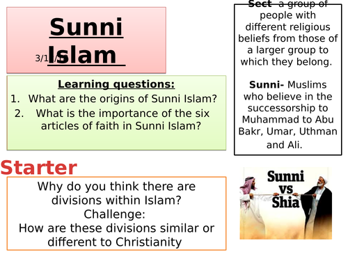 Religion and relationships- Sunni Islam- GCSE AQA 9-1