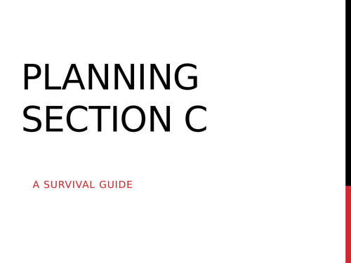 Edexcel IGCSE English B - Planning Section C