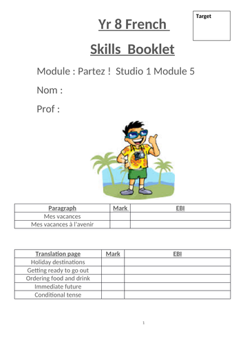 Year 7/8 holidays and future plans,  Studio 1 Partez!