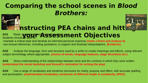 Comparing the school scenes In Willy Russell's Blood Brothers