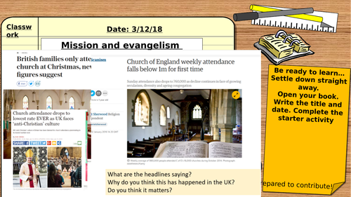 AQA 9-1 Religious Studies: Christian Practices: Church Growth