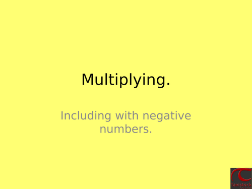 Pattern spotting way to introduce multiplication with negative numbers.