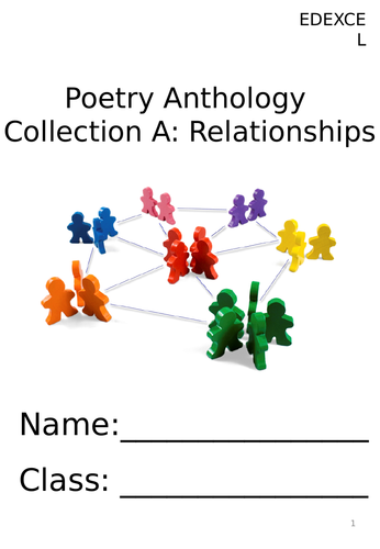 Relationships Anthology for Edexcel English Literature (First sitting June 2017) 9-1 grading