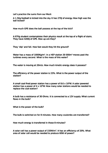 AQA Paper 1 Set 2 Review