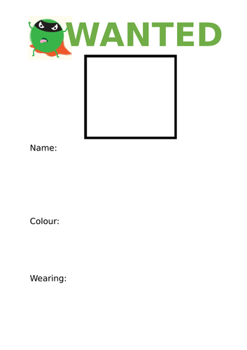 Supertato Evil Pea Wanted Posters - Reception - HA and LA