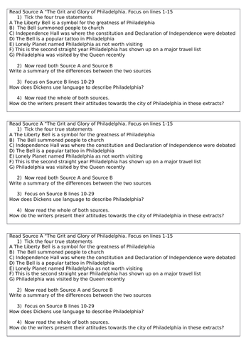 AQA English Language Paper 2 five example assessments