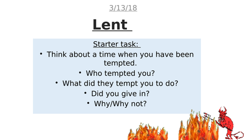 Lent- Jesus in the wilderness