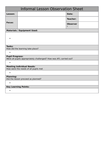 Sample documents - Trainee Teachers, NQT's