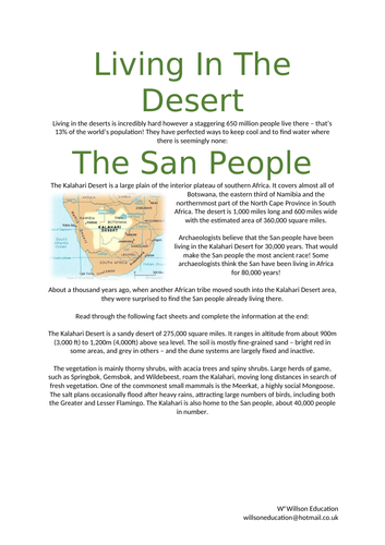 essay life in desert
