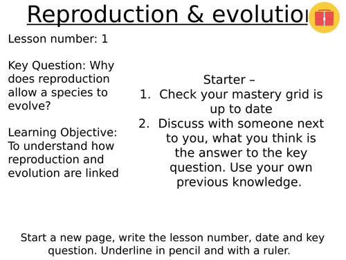 Reproduction & Evolution