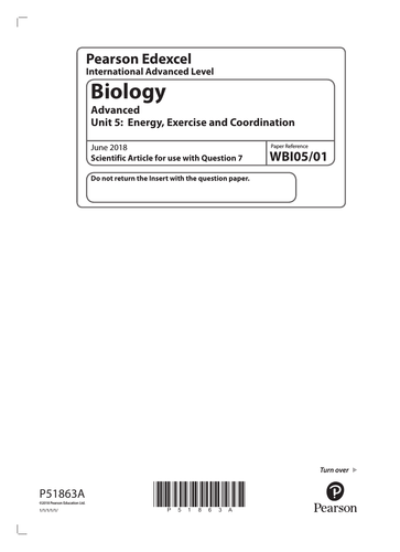 IAL Biology Unit 5 Article Questions June 2018 - The nose takes a starring role