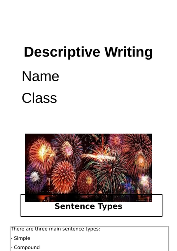 Firework themed writing revision