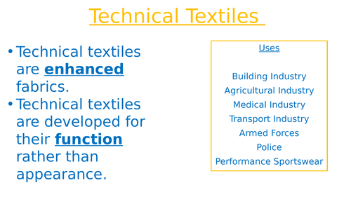 GCSE EDEXCEL 9-1 Design & Technology - 1.4 Technical Textiles