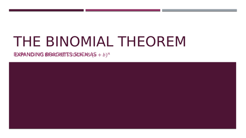 Binomial Theorem