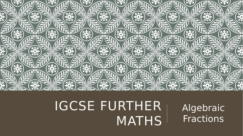 Simplifying Algebraic Fractions