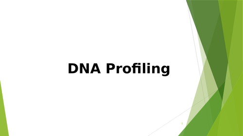 Genetic fingerprinting/DNA profiling A-level lesson