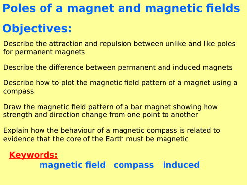 New AQA P7.1 (New Physics GCSE spec 4.7 - exams 2018) - Magnetic poles and magnetic fields