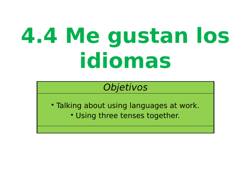 Mira 3 - Unit 4.4 Me gustan los idiomas