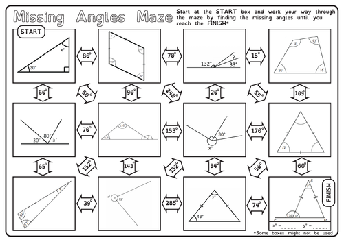 Angles Maze Activity