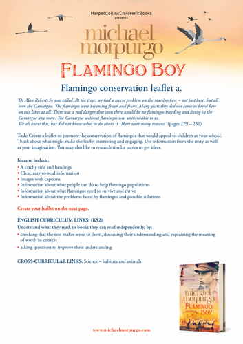 Michael Morpurgo Flamingo Boy Conservation