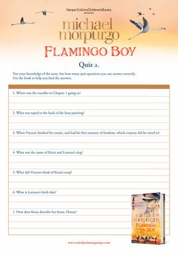 Michael Morpurgo Flamingo Boy Quiz