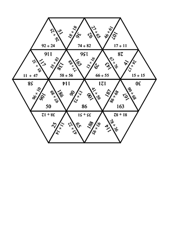 Maths Tarsia Puzzle: addition