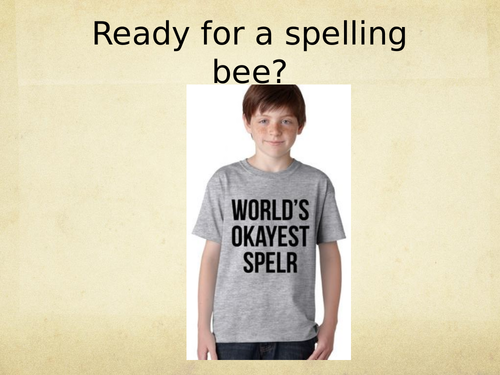 Spelling bees (Intermediate to advanced KS3/KS4)
