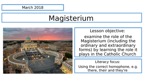 The Magisterium, Eduqas, GCSE.