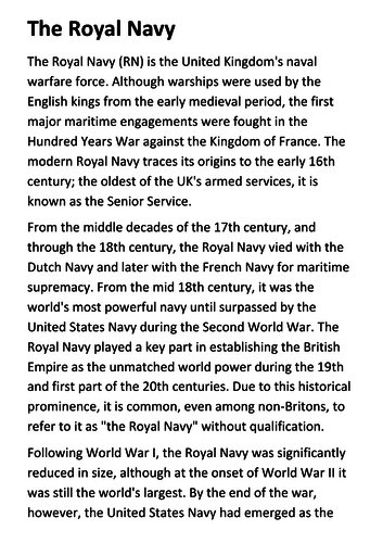 The Royal Navy Handout