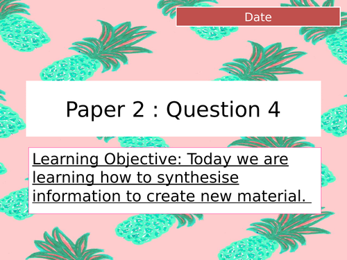 AQA Engish Language A-Level Paper 2 Question 4 - Opinion Piece